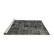 Sideview of Machine Washable Abstract Gray Modern Rug, wshabs1429gry