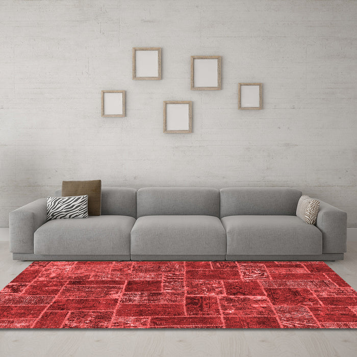 Modern Red Washable Rugs