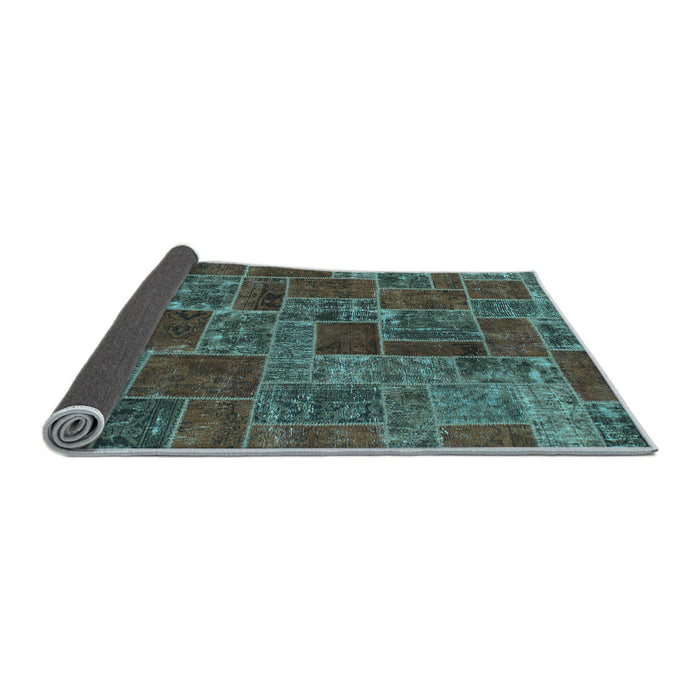Sideview of Abstract Light Blue Modern Rug, abs1429lblu