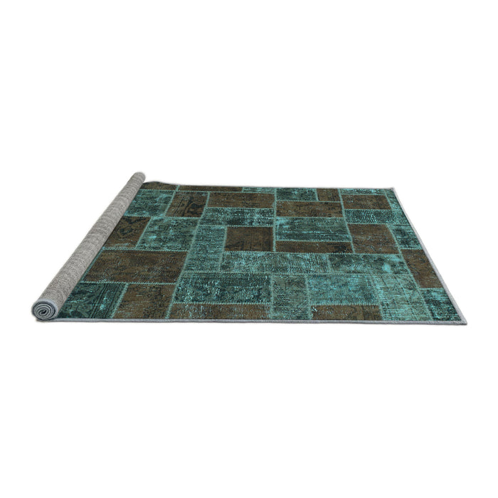Sideview of Machine Washable Abstract Light Blue Modern Rug, wshabs1429lblu