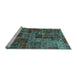 Sideview of Machine Washable Abstract Light Blue Modern Rug, wshabs1429lblu