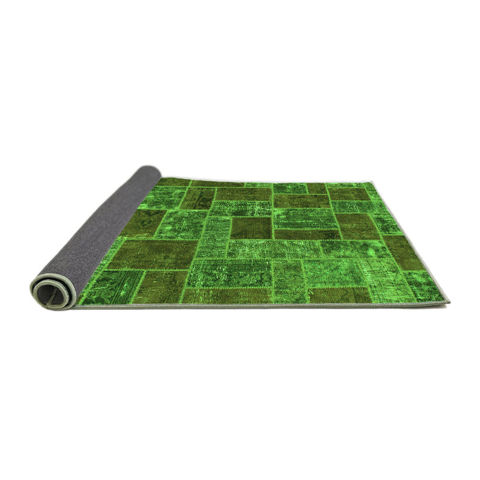 Sideview of Abstract Green Modern Rug, abs1429grn