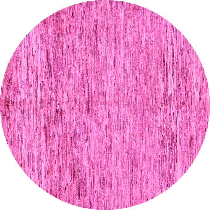 Round Abstract Pink Modern Rug, abs142pnk