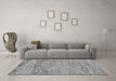 Machine Washable Abstract Gray Modern Rug in a Living Room,, wshabs142gry