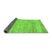 Sideview of Abstract Green Modern Rug, abs142grn