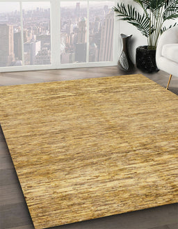 Abstract Cinnamon Brown Modern Rug in Family Room, abs142