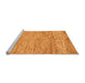 Sideview of Machine Washable Abstract Orange Modern Area Rugs, wshabs142org