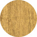 Round Abstract Brown Modern Rug, abs142brn