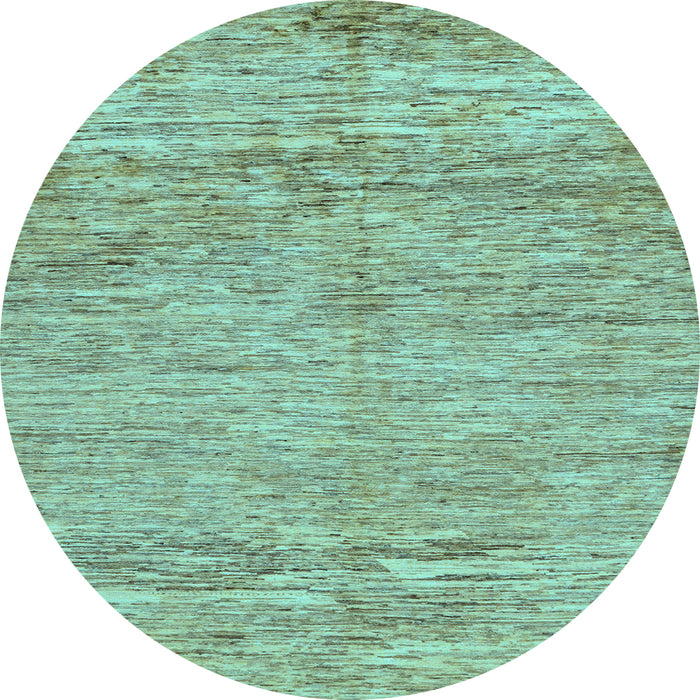 Round Machine Washable Abstract Light Blue Modern Rug, wshabs142lblu