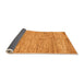 Sideview of Abstract Orange Modern Rug, abs142org