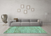 Machine Washable Abstract Light Blue Modern Rug, wshabs142lblu