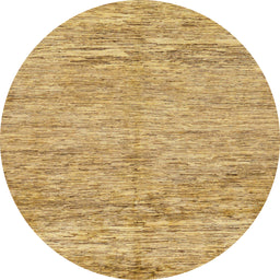 Round Machine Washable Abstract Cinnamon Brown Rug, wshabs142