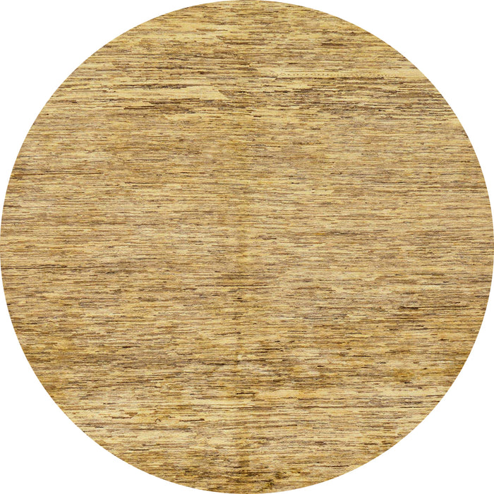 Round Machine Washable Abstract Cinnamon Brown Rug, wshabs142