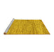 Sideview of Machine Washable Abstract Yellow Modern Rug, wshabs142yw