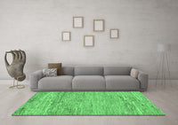 Machine Washable Abstract Emerald Green Modern Rug, wshabs142emgrn