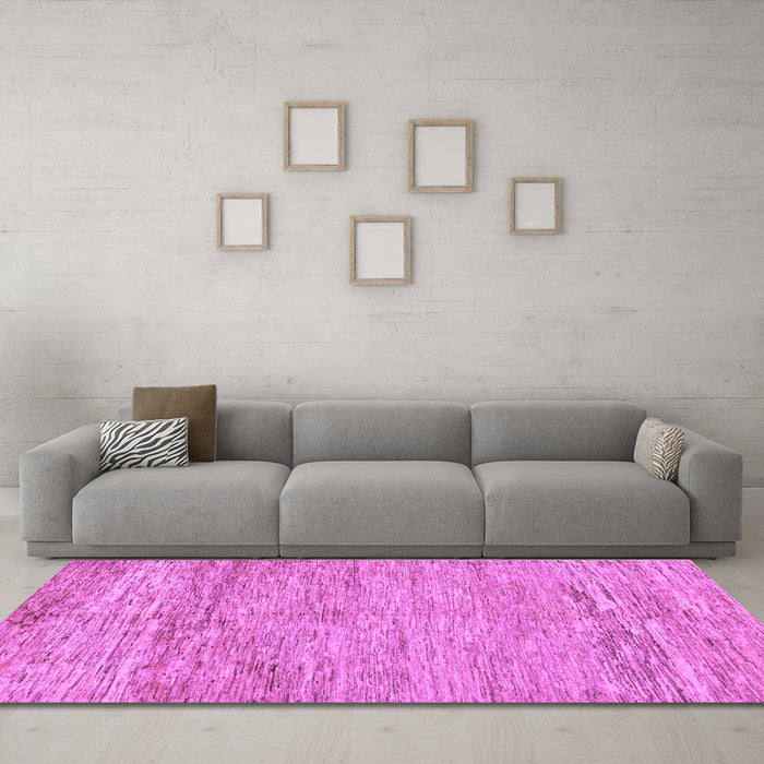 Machine Washable Abstract Purple Modern Area Rugs in a Living Room, wshabs142pur