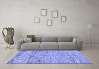 Machine Washable Abstract Blue Modern Rug, wshabs142blu