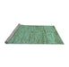 Sideview of Machine Washable Abstract Light Blue Modern Rug, wshabs142lblu