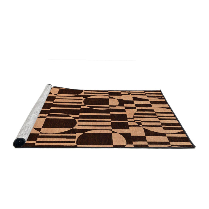 Sideview of Machine Washable Abstract Night Red Rug, wshabs143