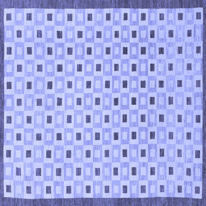 Square Solid Blue Modern Rug, abs1430blu