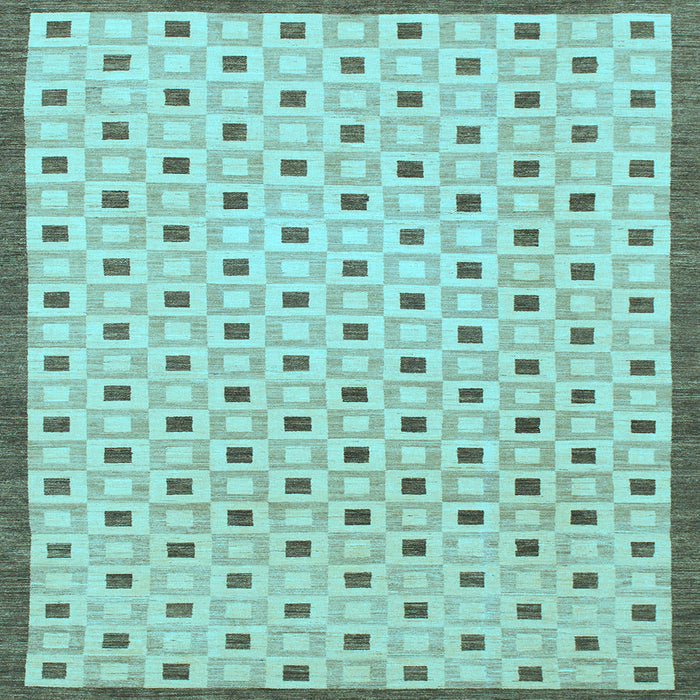 Square Machine Washable Solid Light Blue Modern Rug, wshabs1430lblu