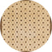 Round Abstract Bronze Brown Solid Rug, abs1430