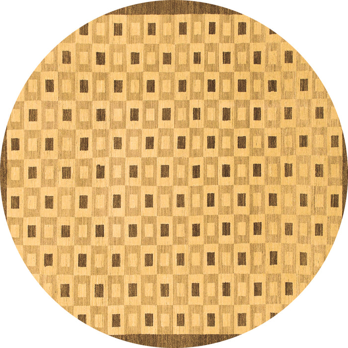 Round Solid Brown Modern Rug, abs1430brn