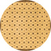 Round Solid Brown Modern Rug, abs1430brn