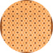 Round Solid Orange Modern Rug, abs1430org