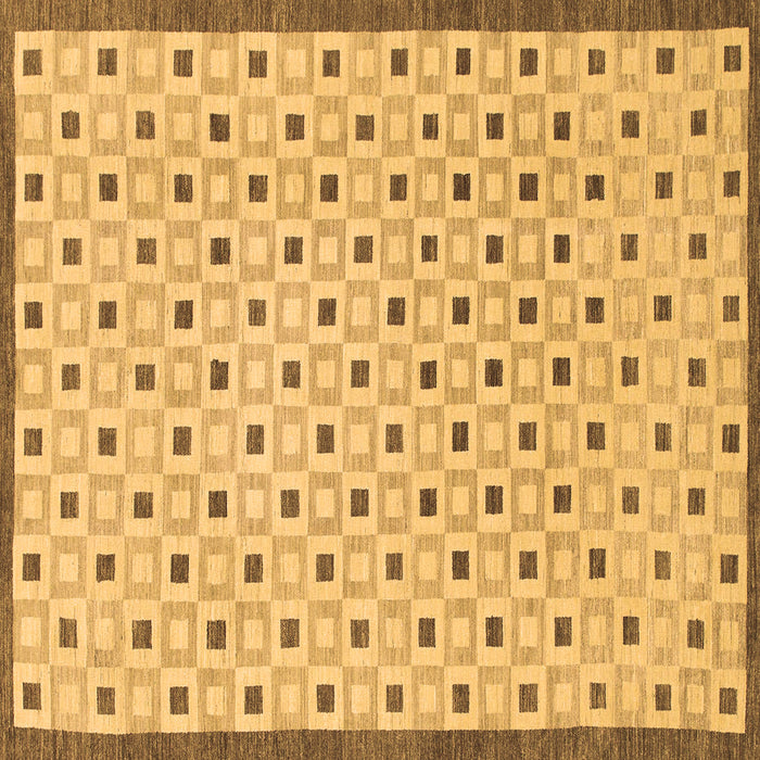 Square Machine Washable Solid Brown Modern Rug, wshabs1430brn