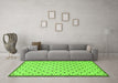 Machine Washable Solid Green Modern Area Rugs in a Living Room,, wshabs1430grn