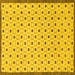 Square Solid Yellow Modern Rug, abs1430yw