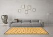 Machine Washable Solid Brown Modern Rug in a Living Room,, wshabs1430brn