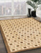 Abstract Bronze Brown Solid Rug in Family Room, abs1430