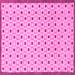 Square Machine Washable Solid Pink Modern Rug, wshabs1430pnk