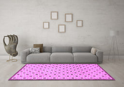 Machine Washable Solid Purple Modern Area Rugs in a Living Room, wshabs1430pur