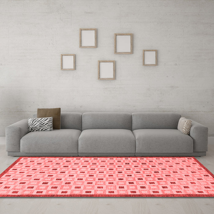 Modern Red Washable Rugs