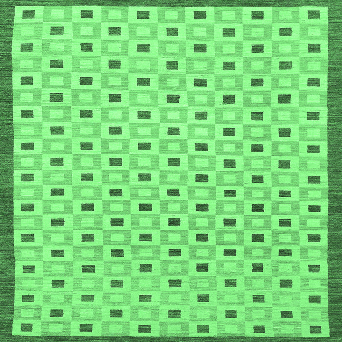 Square Solid Emerald Green Modern Rug, abs1430emgrn