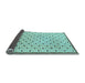 Sideview of Solid Light Blue Modern Rug, abs1430lblu