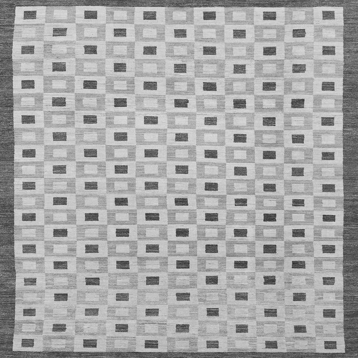 Square Solid Gray Modern Rug, abs1430gry