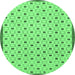 Round Solid Emerald Green Modern Rug, abs1430emgrn