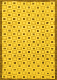 Solid Yellow Modern Rug, abs1430yw