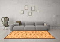 Machine Washable Solid Orange Modern Rug, wshabs1430org