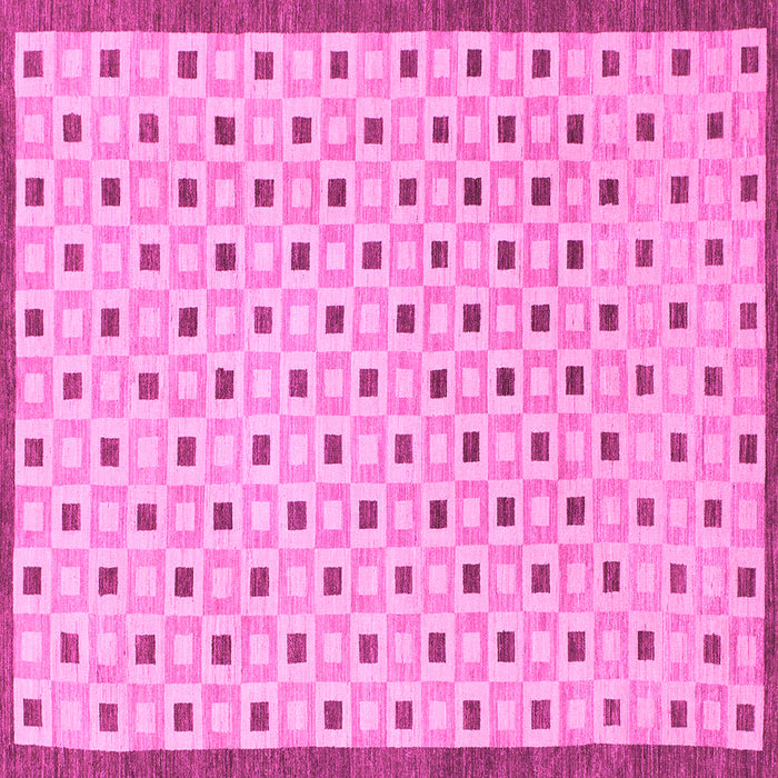 Square Solid Pink Modern Rug, abs1430pnk