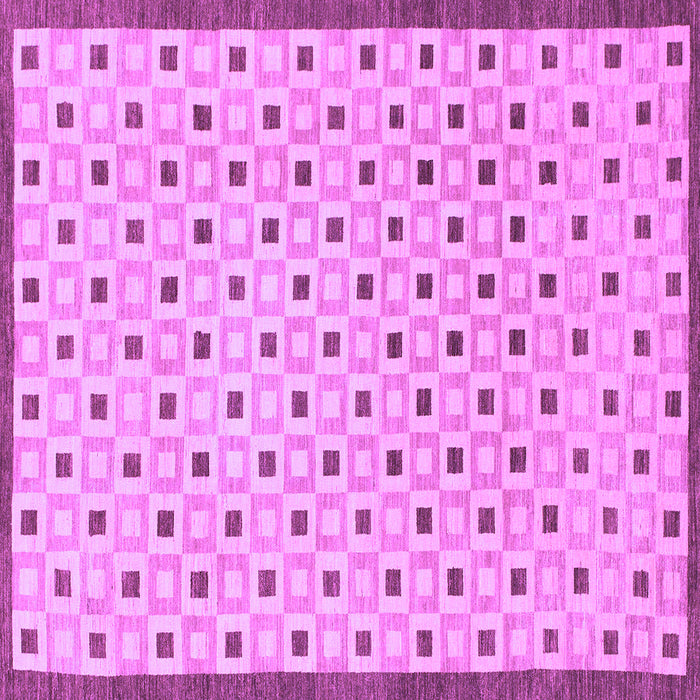 Square Machine Washable Solid Purple Modern Area Rugs, wshabs1430pur