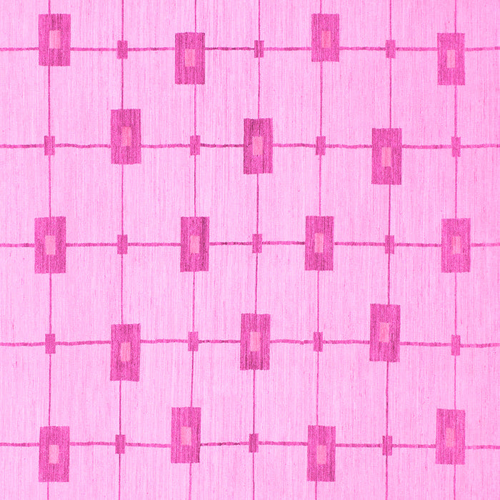 Square Solid Pink Modern Rug, abs1431pnk