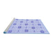 Sideview of Machine Washable Solid Blue Modern Rug, wshabs1431blu