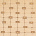 Square Machine Washable Abstract Brown Gold Rug, wshabs1431