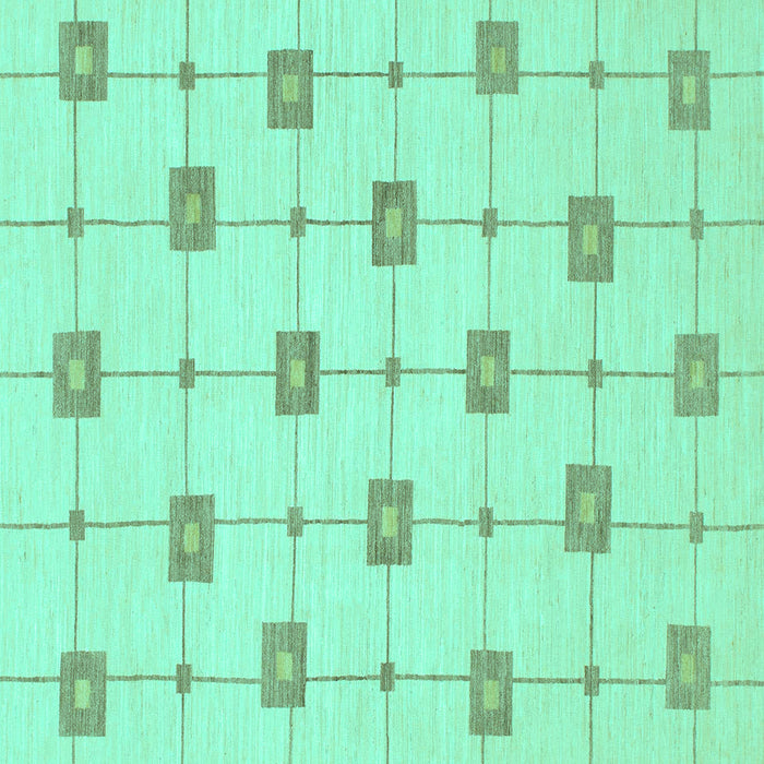Square Solid Turquoise Modern Rug, abs1431turq