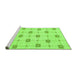 Sideview of Machine Washable Solid Green Modern Area Rugs, wshabs1431grn